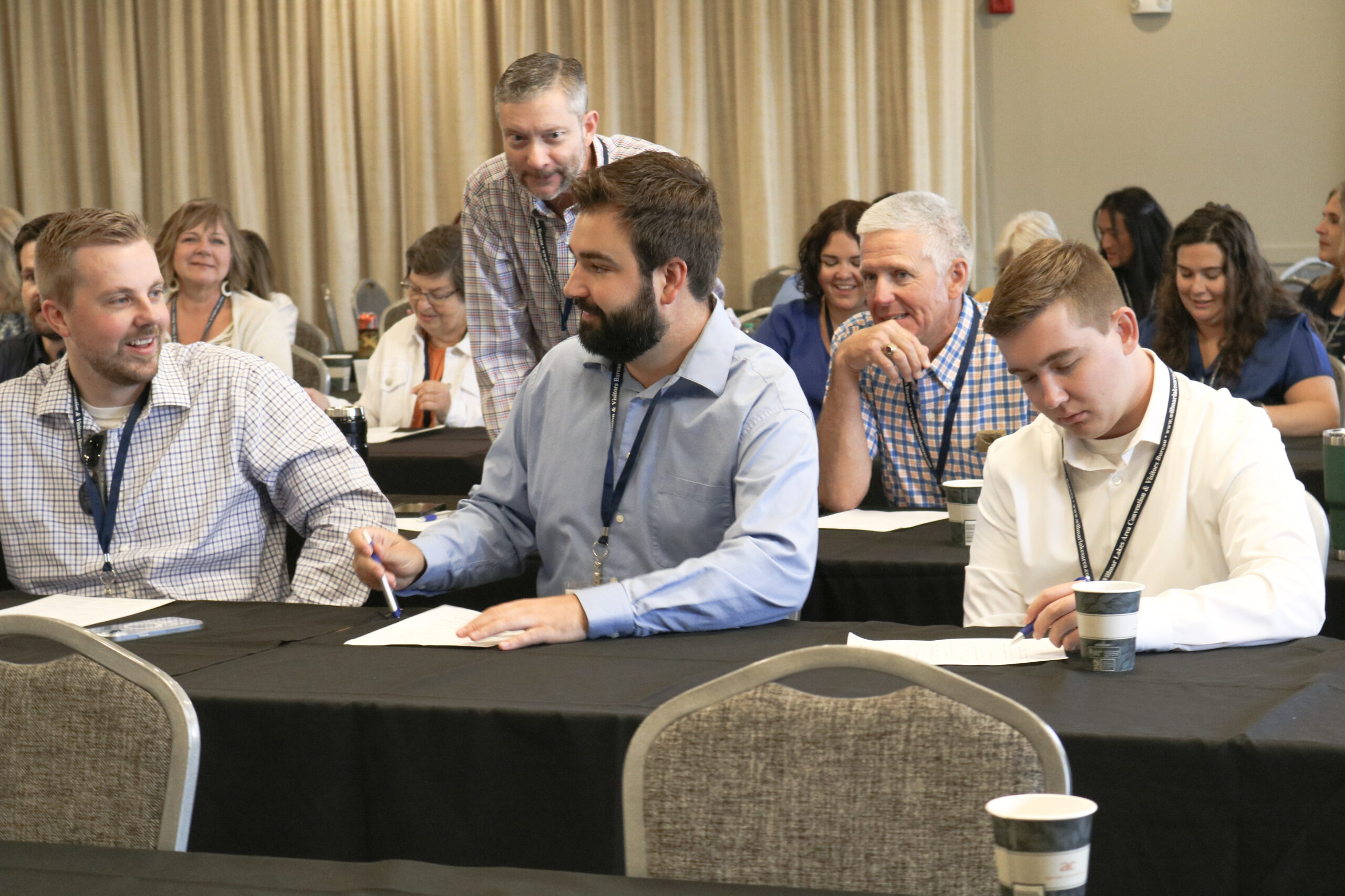 Group of employees at conference