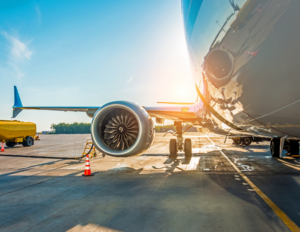 Photo of an airplane being refueled