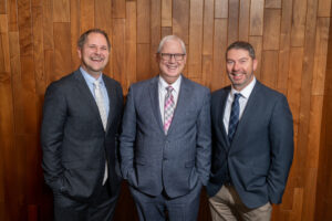 From Left to Right: Tim Borgmann, Dan Borgmann, and Joel Gratz (Managing Partner) together at the Willmar Headquarters of Christianson PLLP.